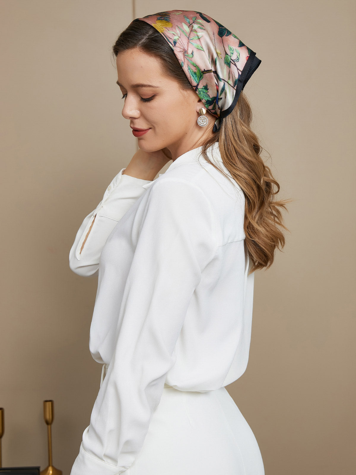 [P044] SilkSilky-CA Pure Silk Scarf 005