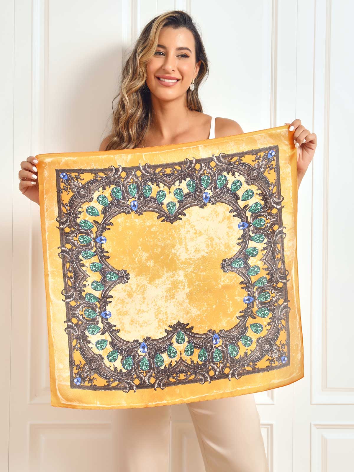 [P052] SilkSilky-CA Pure Silk Scarf 001