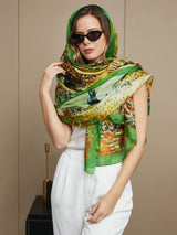 [P072] SilkSilky-CA Pure Silk Scarf 007