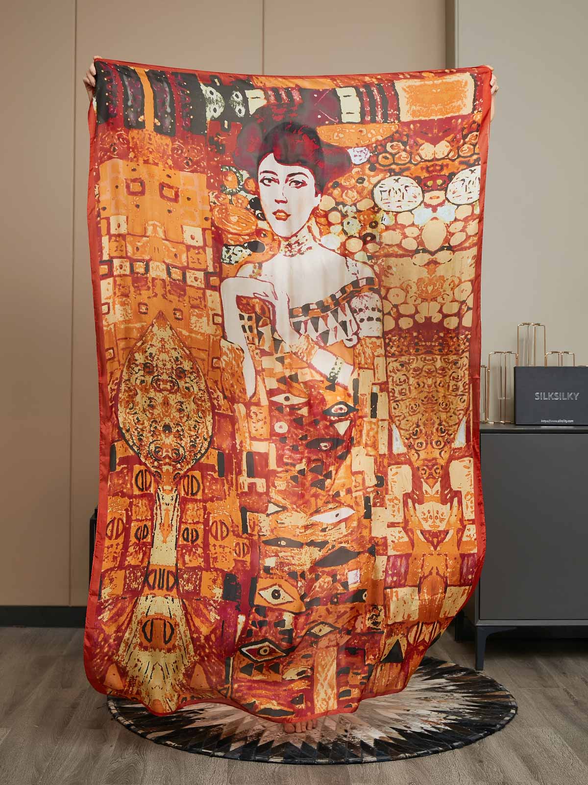 [P073] SilkSilky-CA Pure Silk Scarf 003