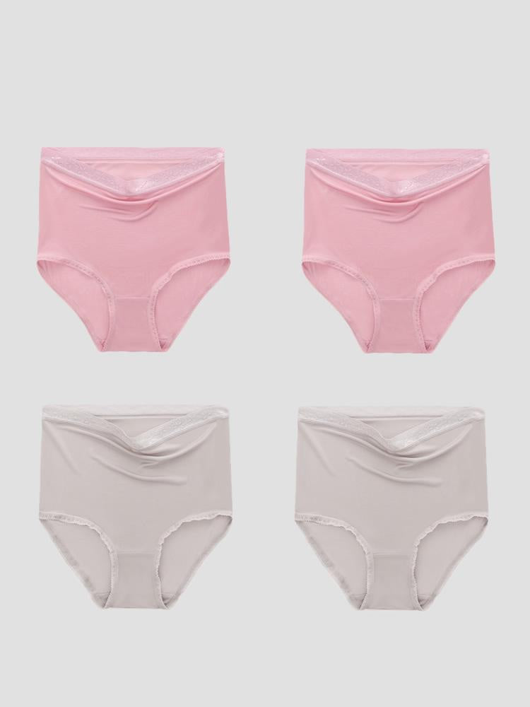 [Pink+Gray] SilkSilky-CA Silk Knitted Panty 003