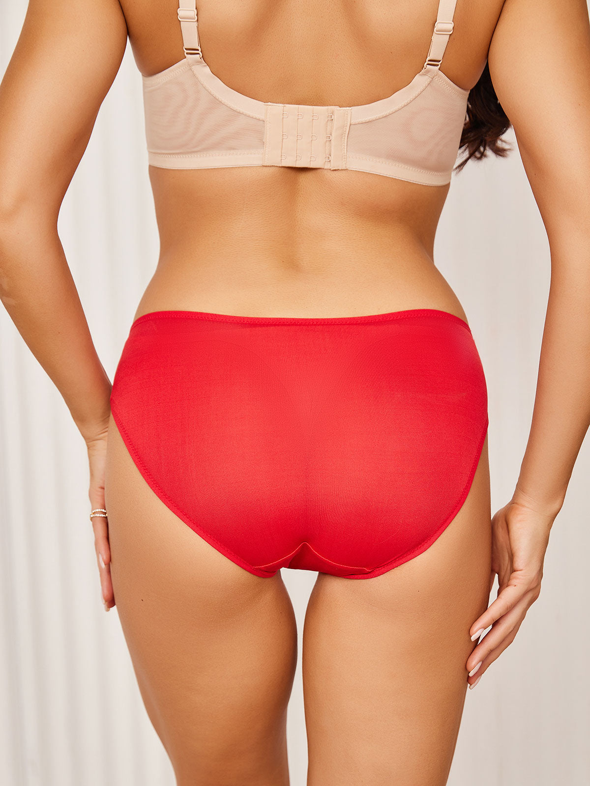 [Red] SilkSilky-CA Silk Knitted Panty 005