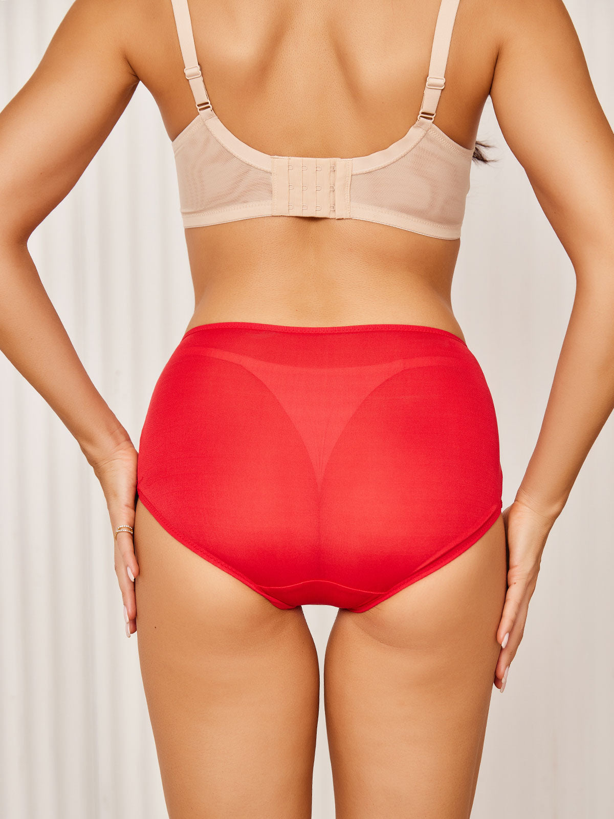 [Red] SilkSilky-CA Silk Knitted Panty 005