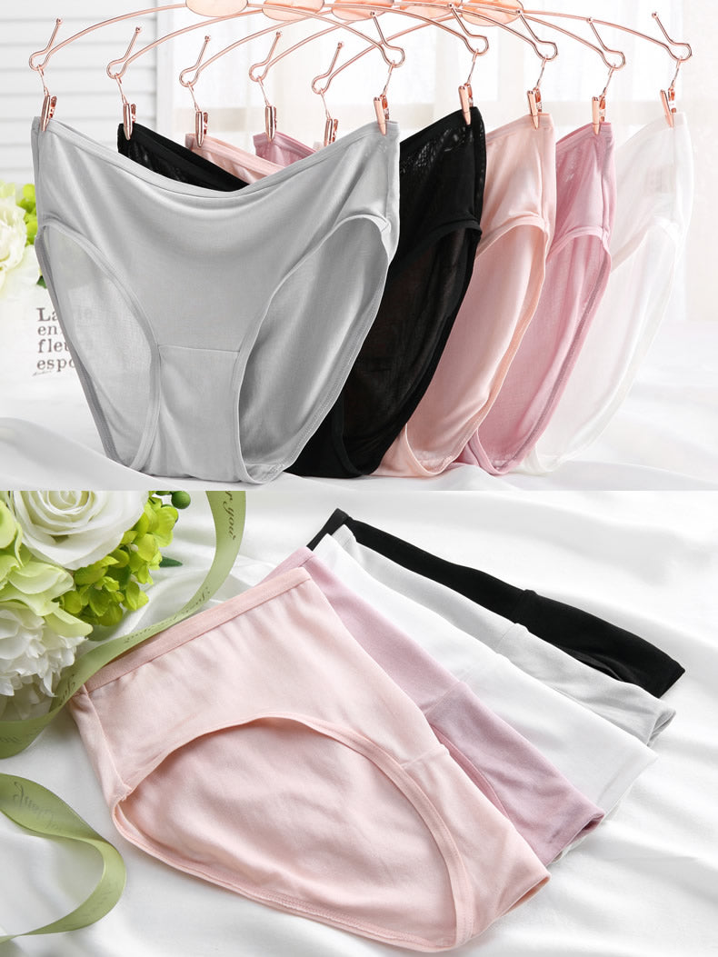 [White] SilkSilky-CA Silk Knitted Panty 007