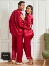 [Wine] SilkSilky-CA Pure Silk Long Sleeve Couple 002